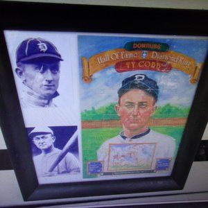 TY COBB DONRUSS PUZZLE FRAMED